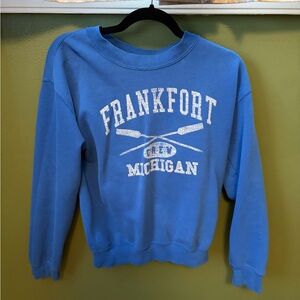 Frankfort Michigan Blue Graphic Sweatshirt